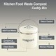 image 4 of Apollo 3L Cream Metal Kitchen Compost Caddy with Lid and Activated Charcoal Filter Countertop Food Waste Bin Odor Control Handle