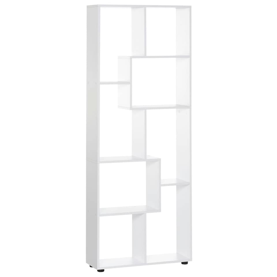 image 1 of HOMCOM Multipurpose 8-Grid Bookshelf Decorative Shelf, Bathroom, Kitchen White