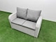 image 5 of Fimous Patio PE Wicker 8 Seater Outdoor Rattan Furniture Sofa Sets with Adjustable Lifting Dining or Coffee Table Reclining Chair Loveseat Sofa 3 Seater Sofa 2 Big Footstools Light Grey