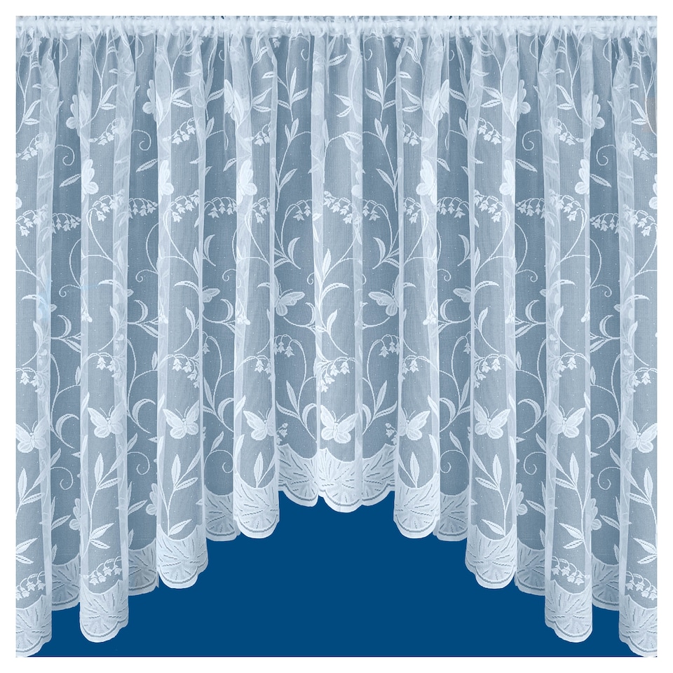 Hawaii Lace Floral Net Jardiniere with Butterflies 100x36" (254 x 91cm)