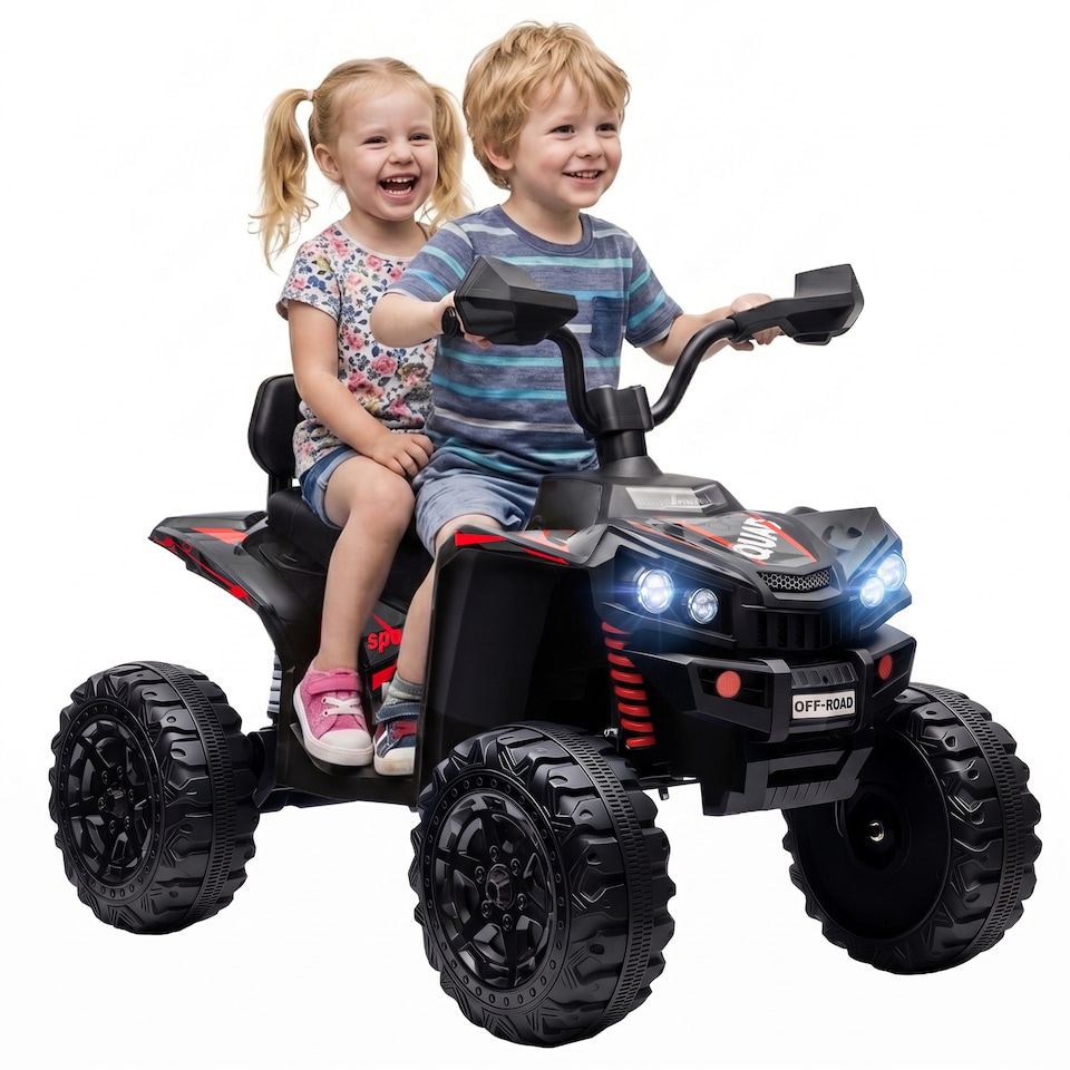image 1 of AIYAPLAY 24V 2 Seater Electric Quad Bike for Boys Girls, Ride On Car ATV