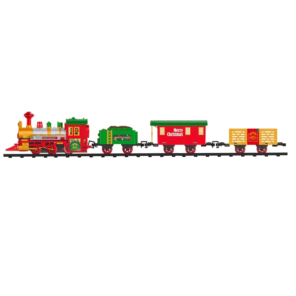 image 1 of Rexco Deluxe Train Set Around Christmas Tree Track Toy Lights Musical Party Xmas Gift