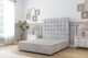 image 1 of Sloomy Alabama Silver Naples Divan Bed Base 2 Drawers Same Side With 26 Inch Strutted Headboard | Silver | Silver | Single | 1