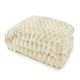 image 1 of Lush Faux Rabbit Fur Cream Throw 140x180cm
