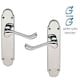 image 2 of Golden Grace 8 Pairs Epsom Design Victorian Scroll Handle on Shaped Backplate Door Lever Latch in Polished Chrome | Chrome | 8 Pairs