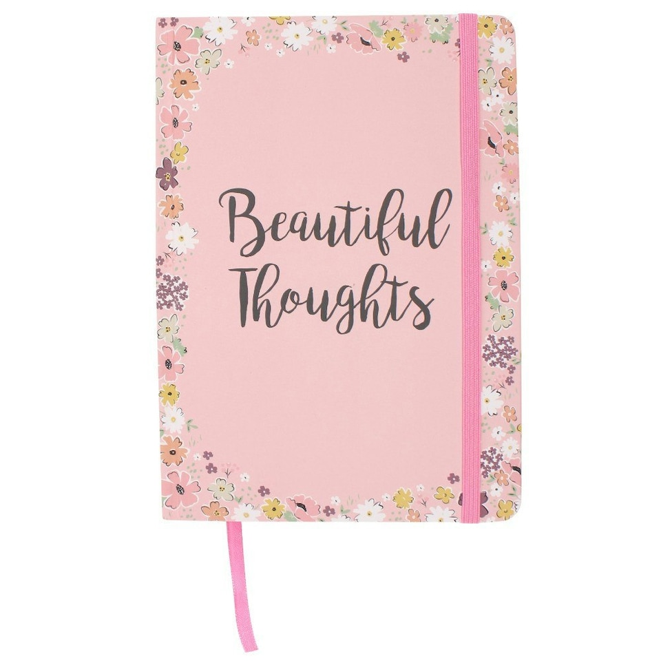 Something Different Beautiful Thoughts Floral Notebook - Pink - One Size