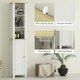 image 5 of kleankin Slim Bathroom Storage Unit with Open Compartment, White White