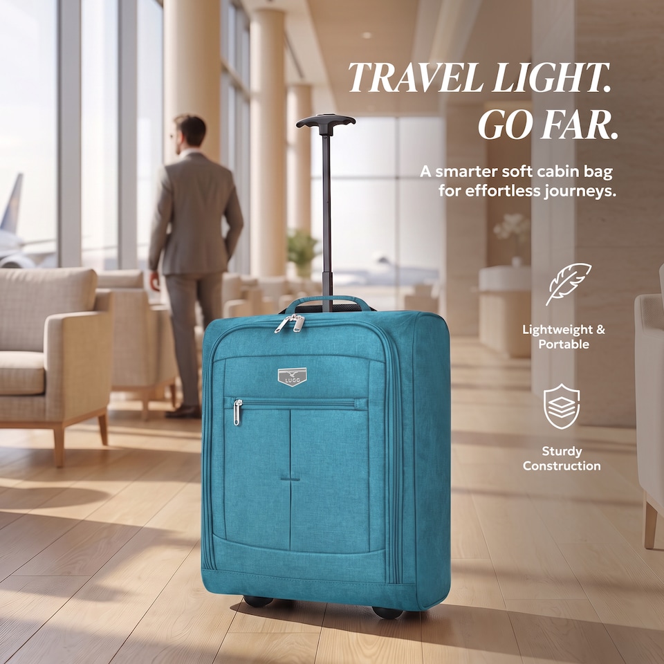image 1 of Lugg Mars Soft Cabin Bag with Wheels 56x45x25cm for EasyJet Overhead Locker