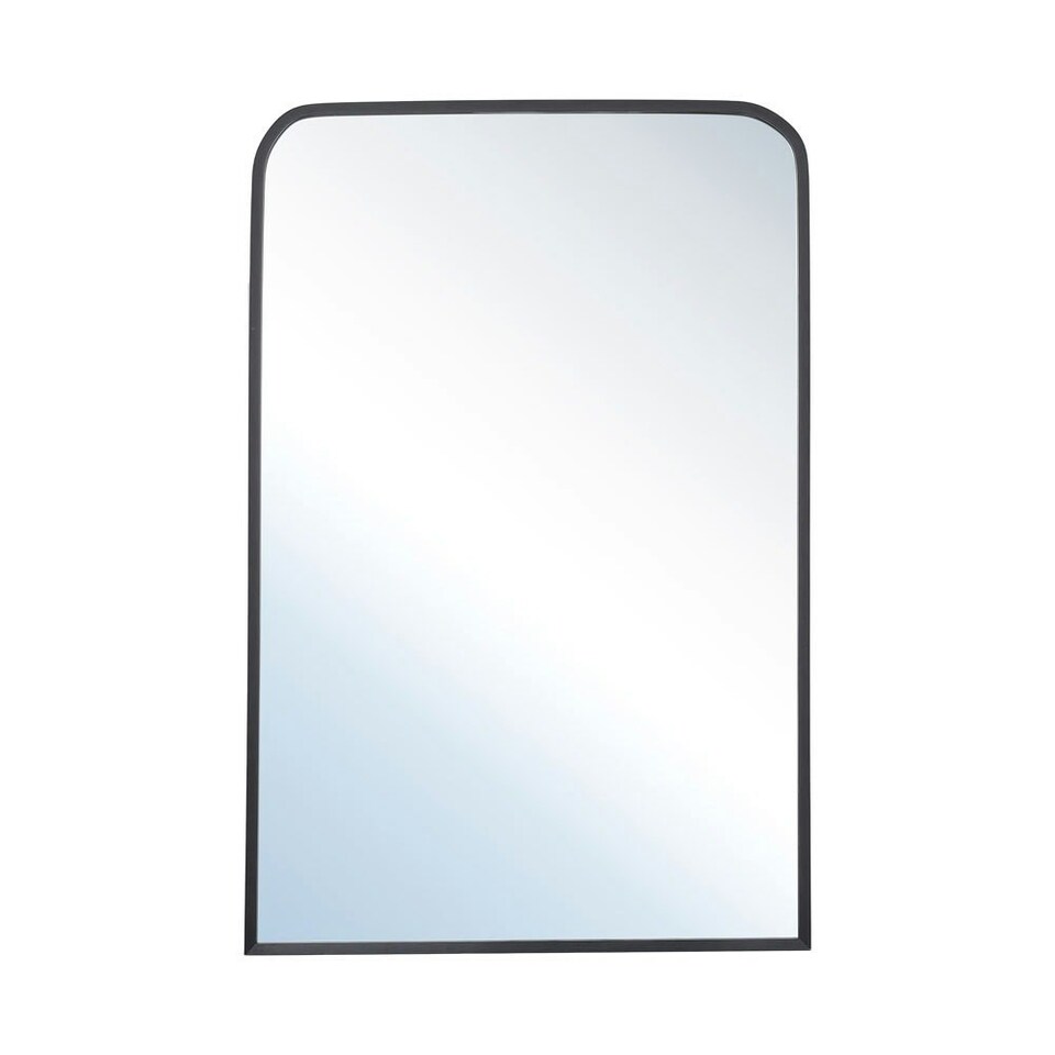 image 1 of Living and Home Contemporary Arched Wall Mirror - Black - 40*50cm