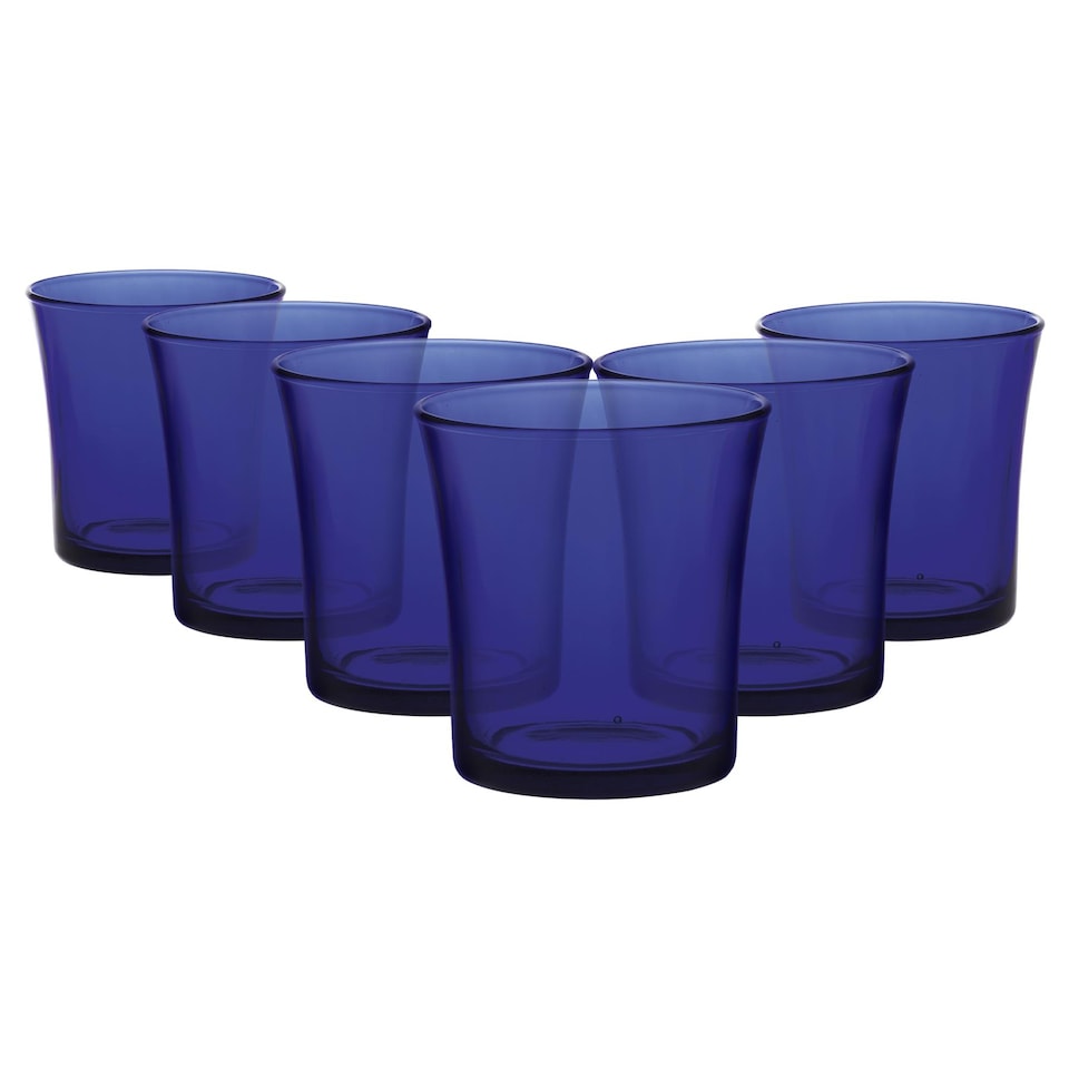 image 1 of Duralex Lys Tumbler Glasses - 210ml - Sapphire - Pack of 6 | Blue | Sapphire