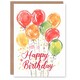 image 1 of Simple Colourful Balloons Watercolour Man Birthday Card