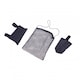 image 5 of Professional Black Wooden Folding Director Makeup Chair with 2 Storage Pouches | Black