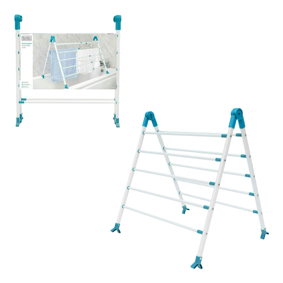 image 1 of BLACK+DECKER Extendable Over Bath Airer
