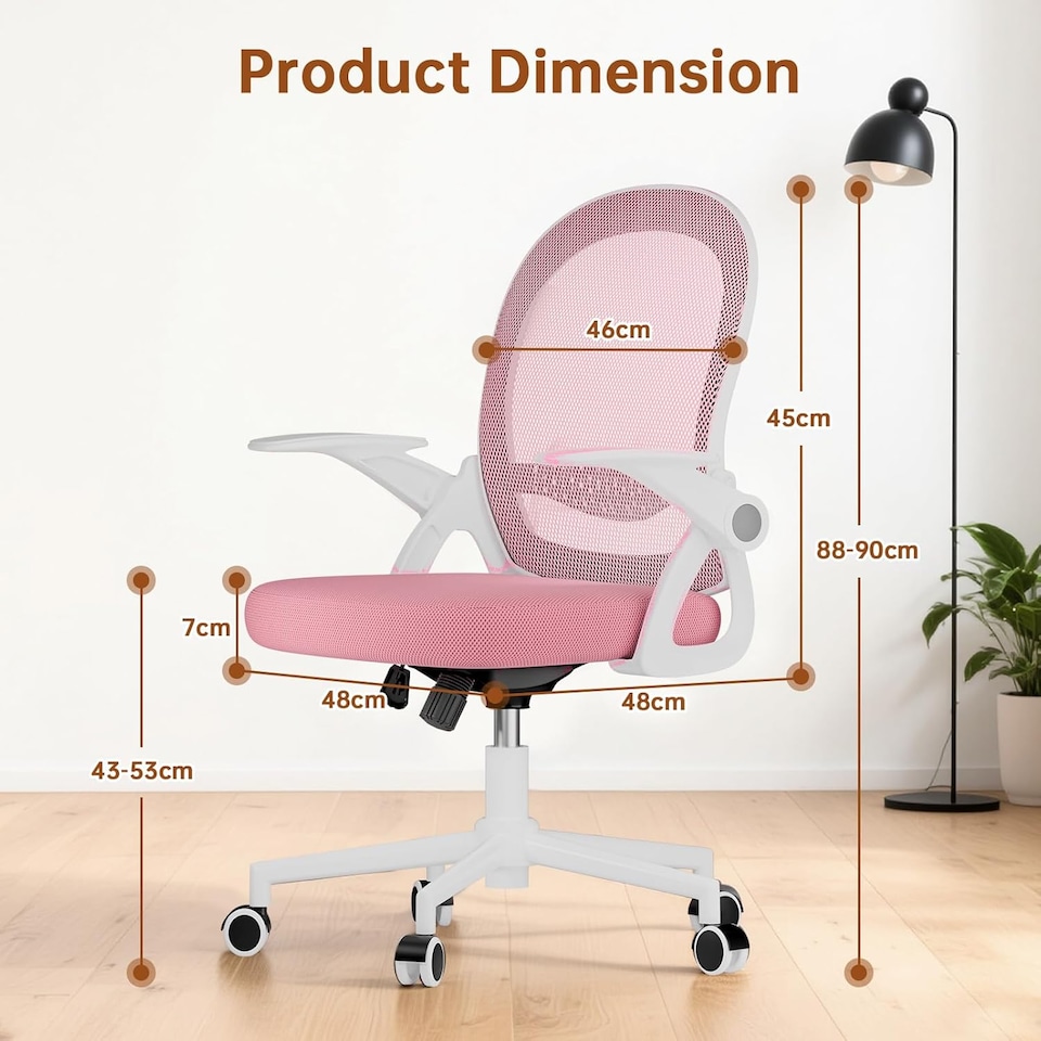 image 1 of Rattantree Ergonomic Mesh Office Chair Mid Back Swivel Desk Chair