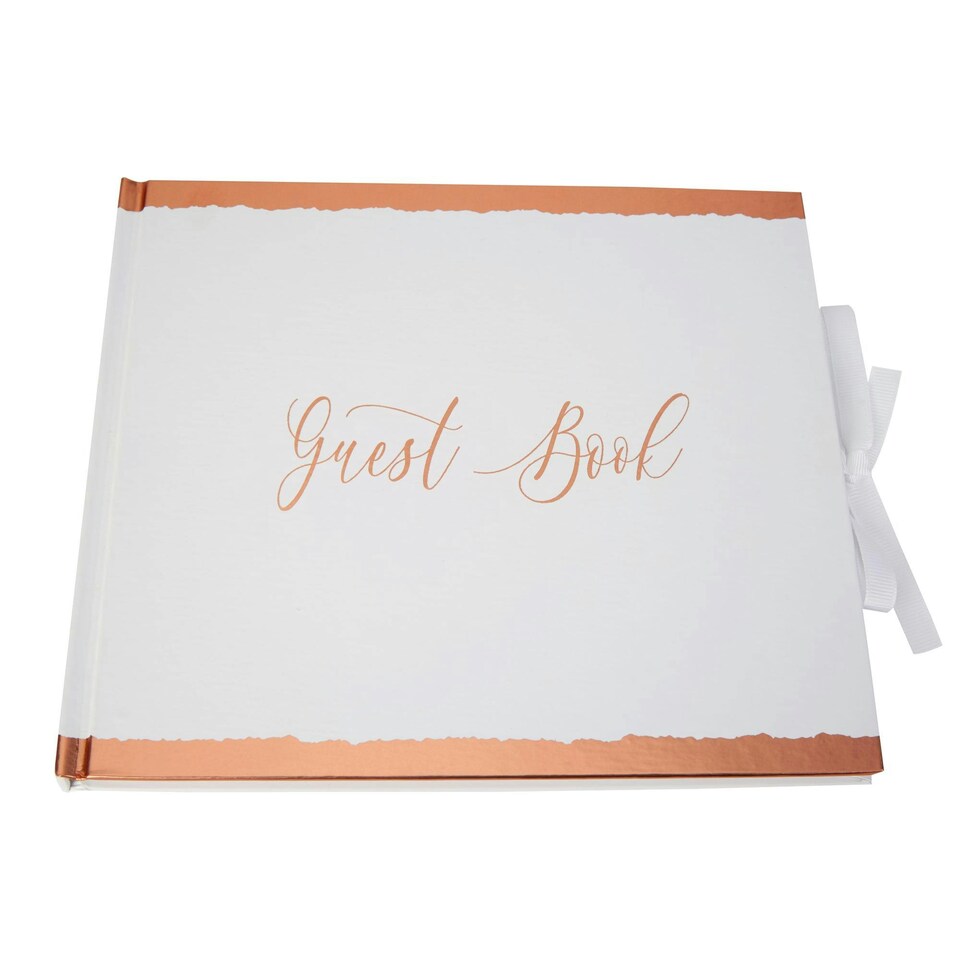 Neviti Dipped Guest Book - Rose Gold/White - One Size