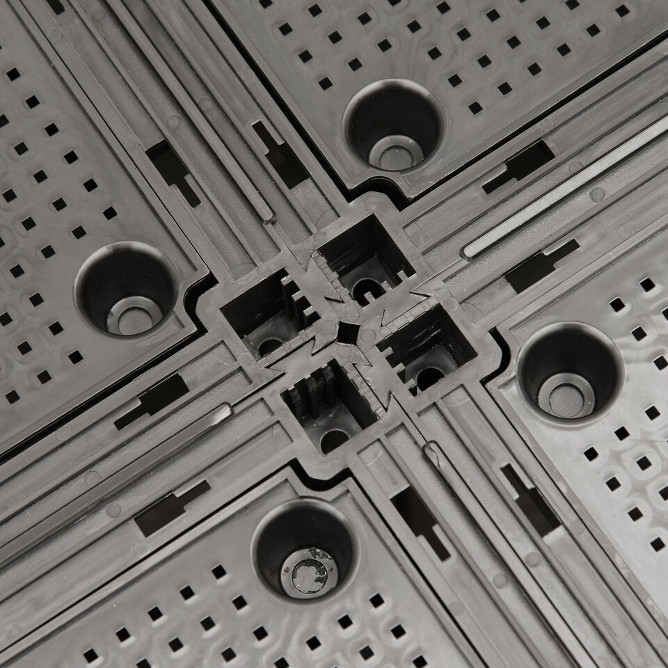 image 1 of Outsunny 6-piece Elevated Flower Bed Vegetable Herb Planter Plastic, Brown