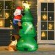 image 2 of HOMCOM 6ft Inflatable Christmas Tree, LED Light with Santa Claus Dog Decoration