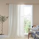 image 1 of Pineapple Elephant Zofia Broderie Cotton Anglaise Tab Top Voile Curtain Panel | Cream | Natural