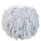 image 1 of Contemporary and Unique Large Grey Real Feather Decorated Pendant Light Shade | Grey