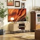 image 2 of HOMCOM TV Unit for Living Room, TV Stand, Oak Tone