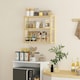 image 8 of HOMCOM 3-Tier Bamboo Adjustable Bathroom Storage Shelf, Natural