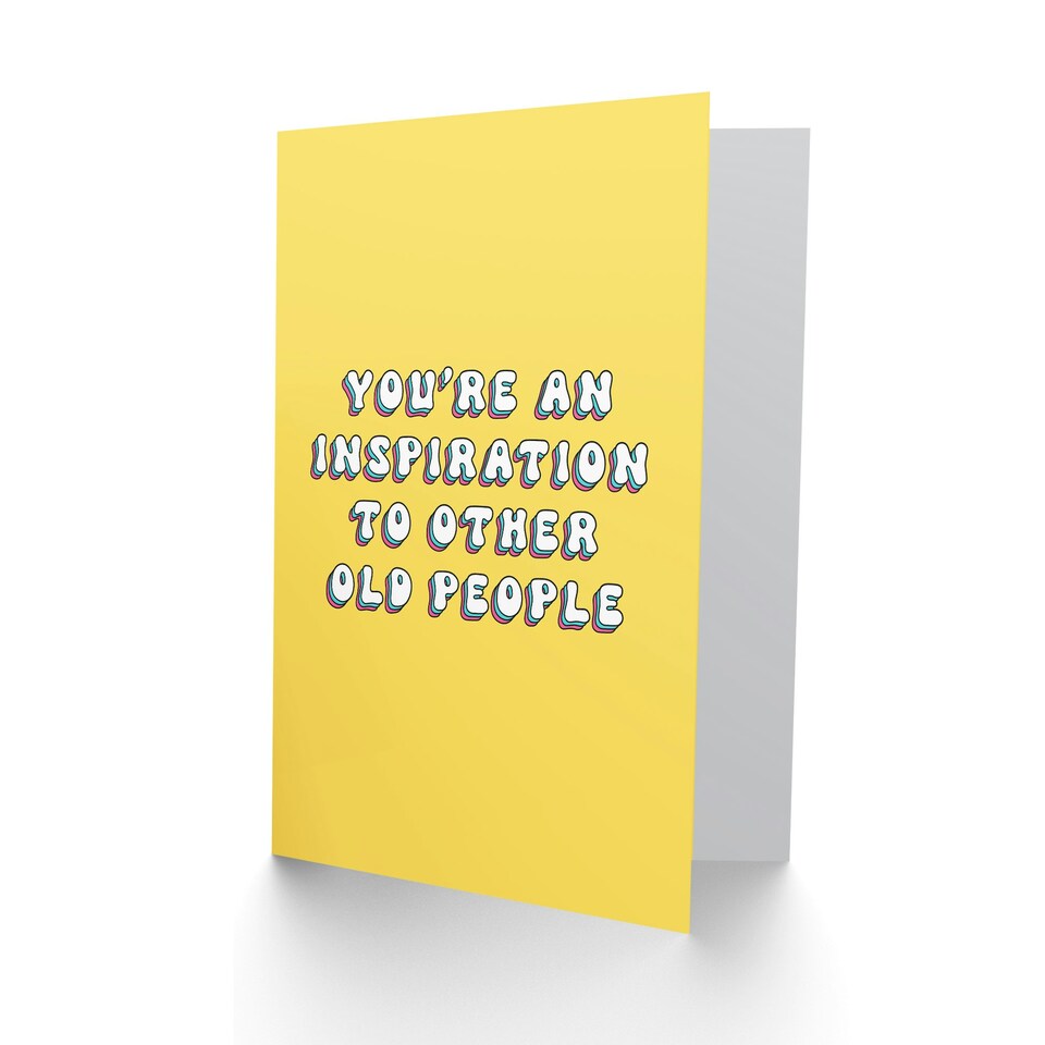 image 1 of Inspiration To Other Old People Happy Joke Funny Birthday Card