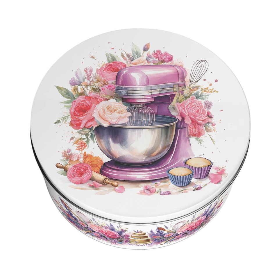 image 1 of Pink Roses Large Cake Tin