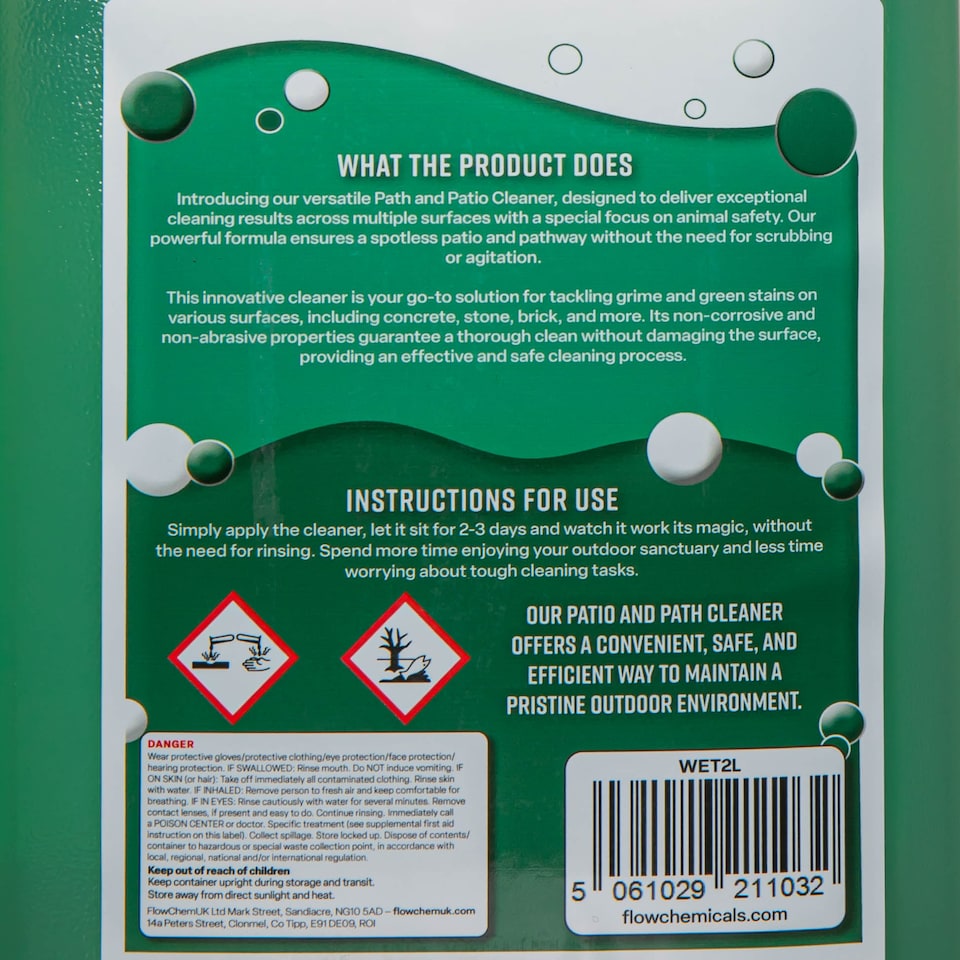 image 1 of 2.5 Litre Wet & Walk Away Patio Surface Cleaner Concentrate