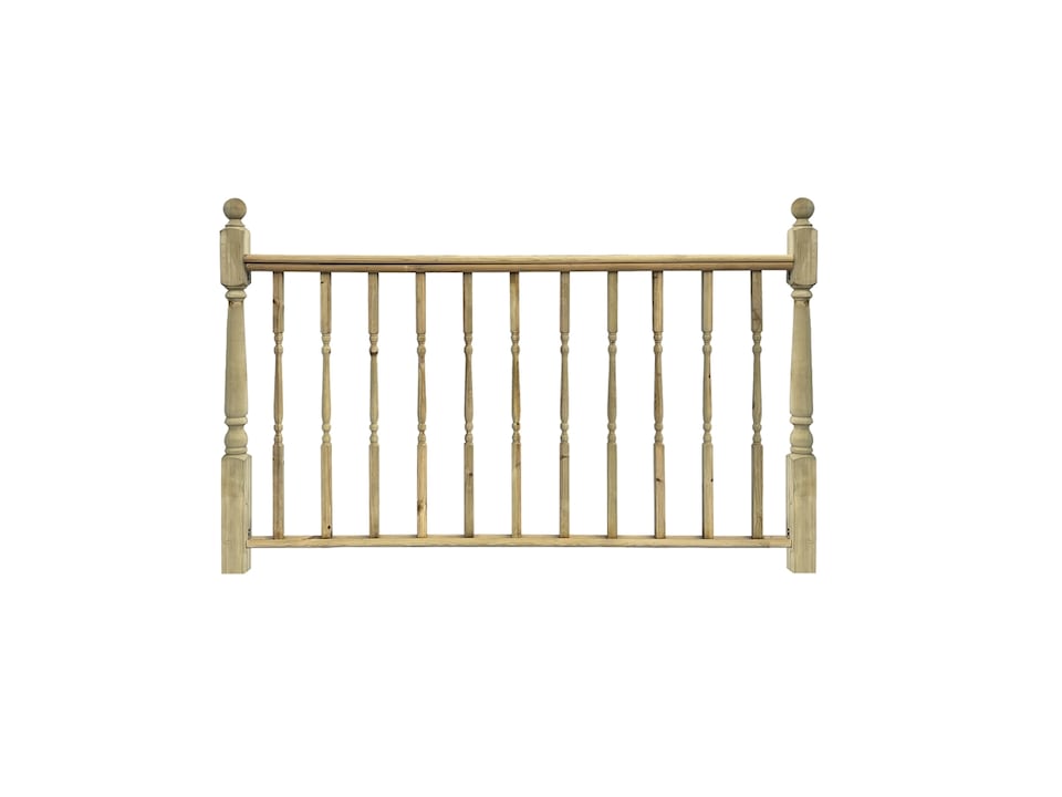 image 1 of eDecks Softwood Handrail System Decking Extension Kit, 1970mm - Colonial