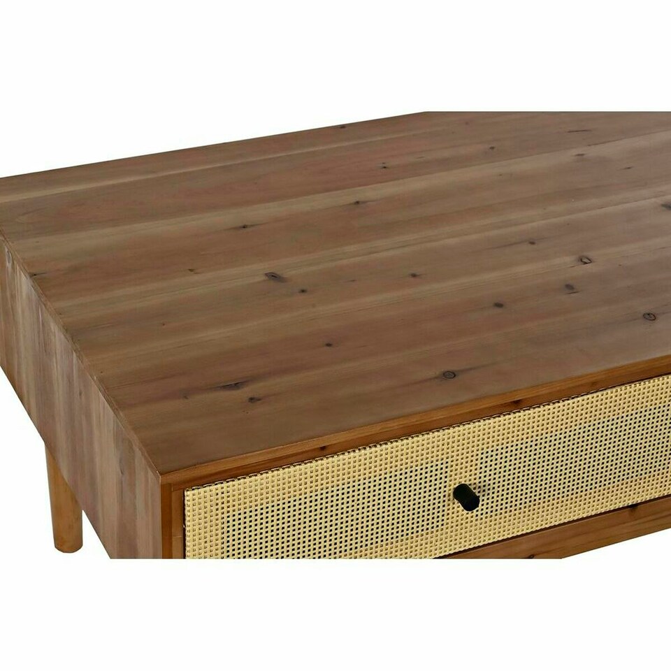 image 1 of Centre Table DKD Home Decor Fir Rattan (106 x 55 x 46 cm) N/A
