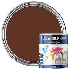 PUREWORLD All-in-One Paint & Primer - Multi-Surface Interior & Exterior, Walls & Wood - Light Brown - 5L - Matt