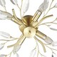 image 3 of Modern Brushed Gold Plated Branch Ceiling Light Fitting with Acrylic Leaves | Gold