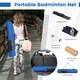 image 4 of COSTWAY Portable Badminton Net Height Adjustable Tennis Net w/ Poles