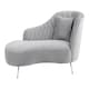 image 1 of Rene Grey Velvet Chaise Longue Grey