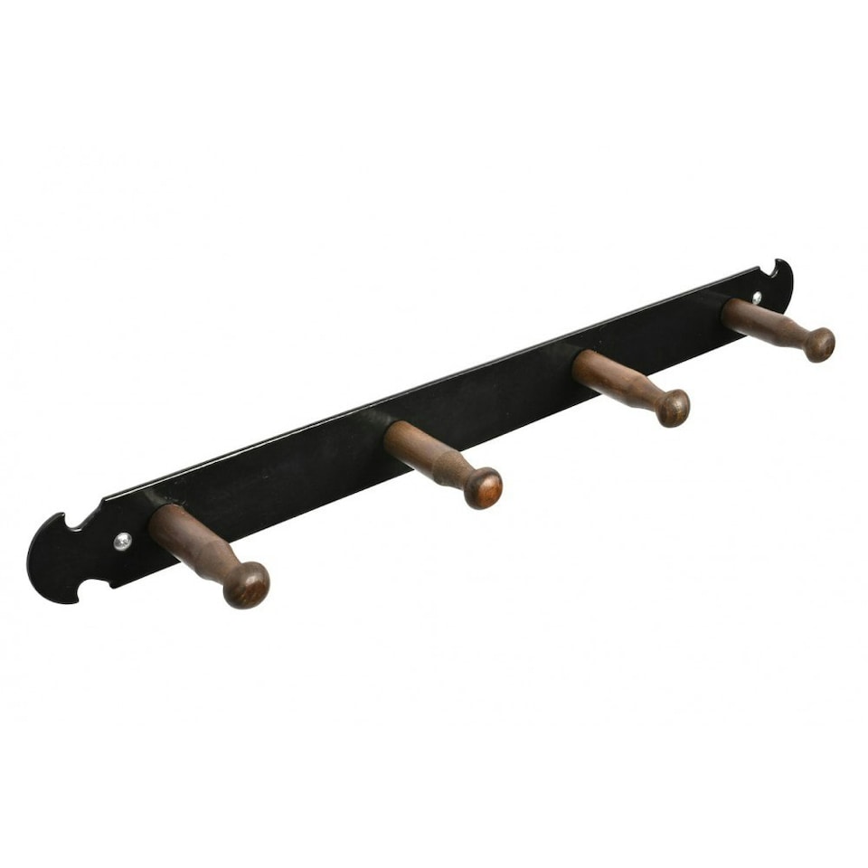 Stubbs S28477 Retro Coat Pegs - Black/Brown - One Size