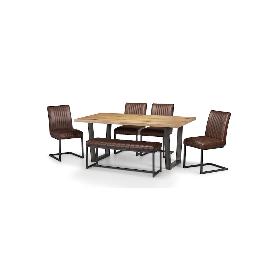 image 1 of Brooklyn Upholstered Bench - Brown