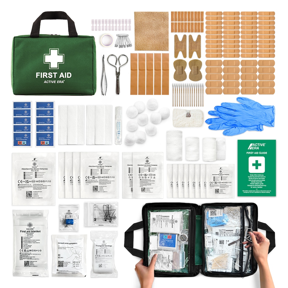 image 1 of Active Era First Aid Kit 180 pcs Green