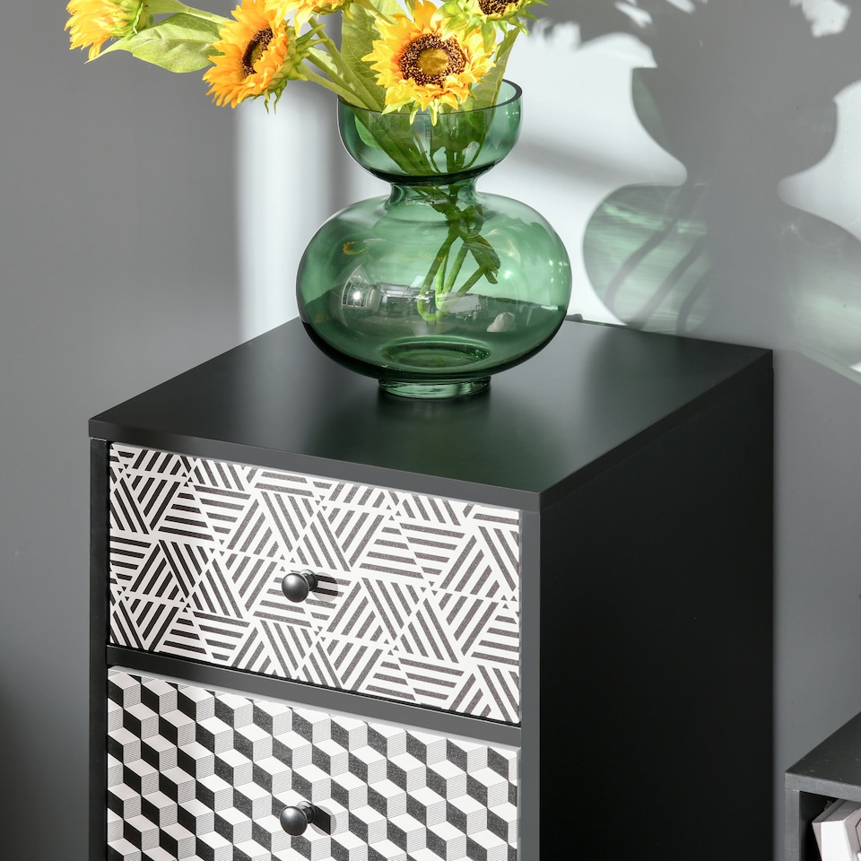 image 1 of HOMCOM Chest of Drawers, 5 Drawer Dresser, Vertical Storage Organizer Unit for Bedroom, Living Room