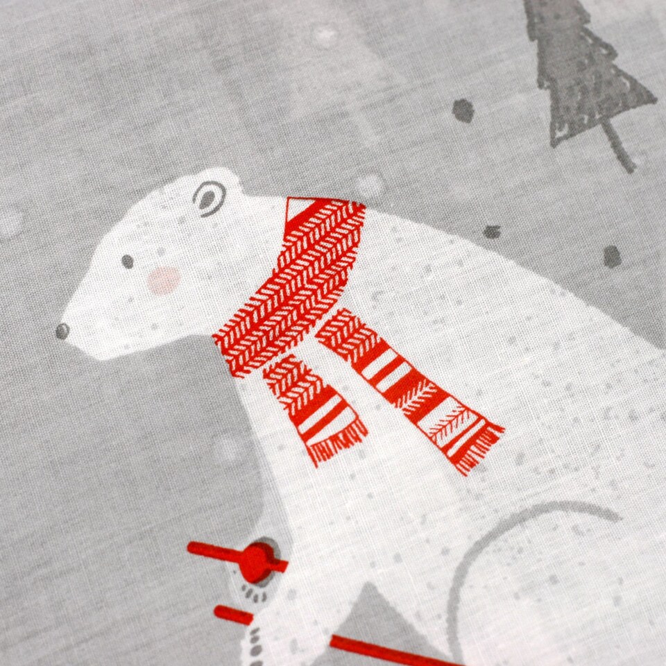 image 1 of Bedlam Polar Bears Duvet Cover Set Silver