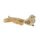 image 2 of Decorative Fluffy Gold Velvet Bird With Clip - 20cm