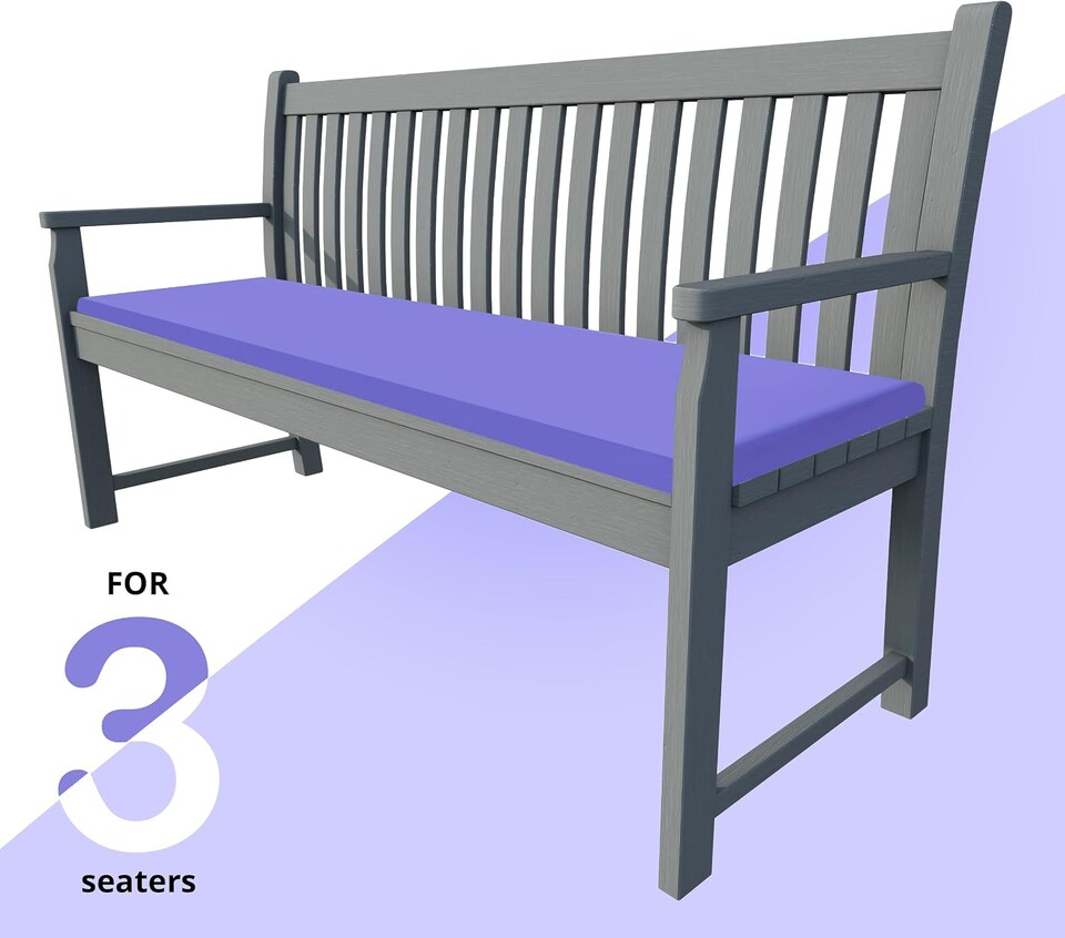 image 1 of Waterproof Garden Bench Cushion 3 Seater I Indoor & Outdoor Bench Seat Pad