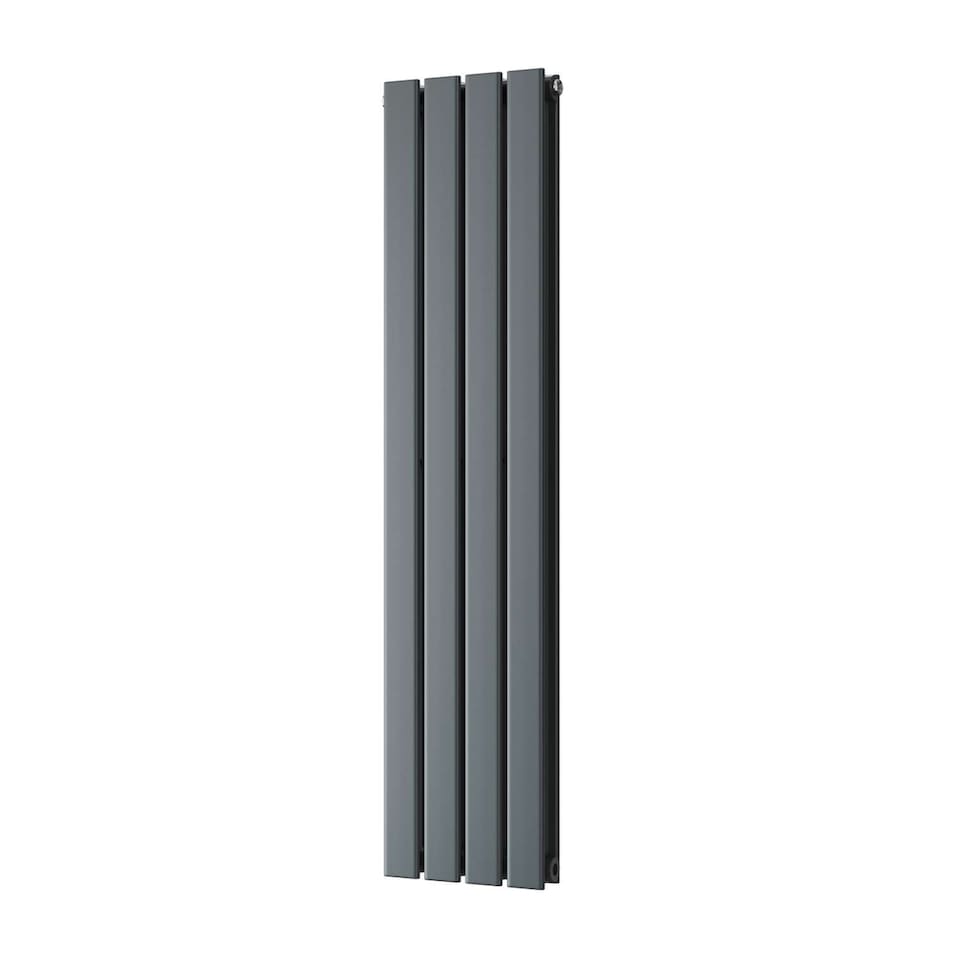 image 1 of Typhoon - Anthracite Vertical Radiator H1200mm x W272mm Double Panel