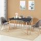 image 7 of Set of 2 Lucia Ergonomic Velvet Dining Chairs with Wooden Legs, Modern Upholstered Accent Chair | Grey