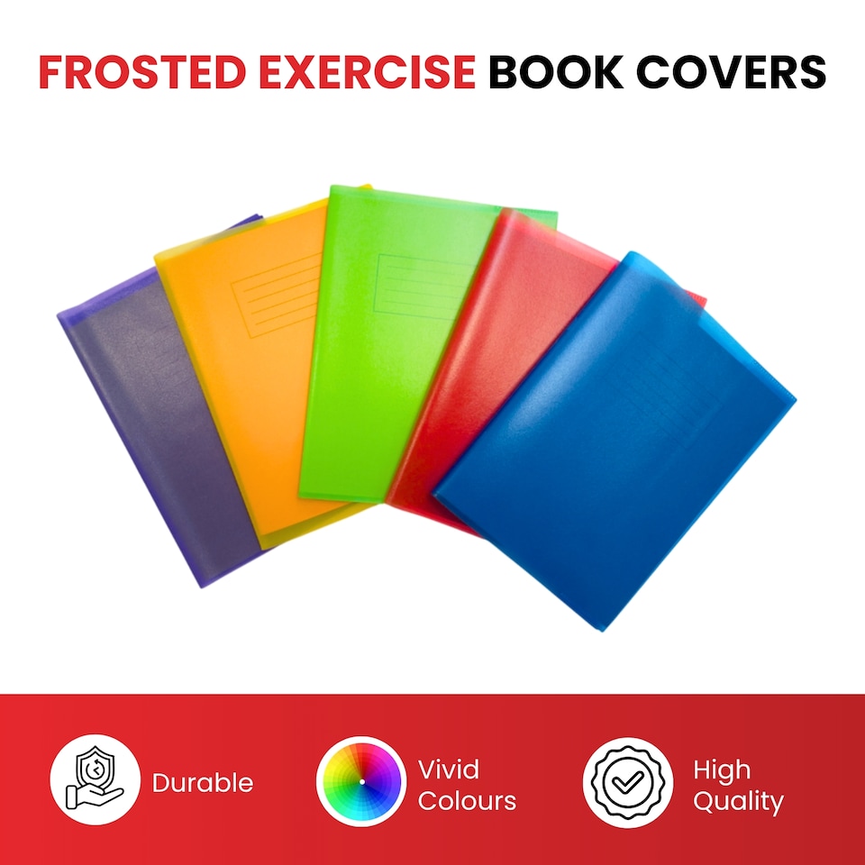 image 1 of Pack of 10 A4 Frosted Blue Exercise Book Covers