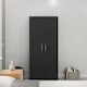 image 7 of HOMCOM 2 Door Wardrobe for Bedroom, Double Wardrobe with Shelves and Hanging Rail, Modern Bedroom Furniture, 80x54x180cm, Black