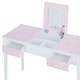 image 5 of Teamson Kids Twinkle Star Vanity Set with Foldable Mirror and Chair, Pink/White