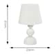 image 2 of ValueLights Winnie Pair of Cream Fabric Shade Stacked Touch Table Lamps