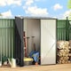 image 2 of Outsunny 5ft x 3ft Lean to Garden Shed, Metal Outdoor Storage Shed with Single Lockable Door, Tool Storage Shed for Garden, Patio, Black