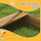 image 5 of Outsunny Sand Pit with Canopy, Blackboard, Toys, Sink, Seats, Flags for Kids