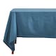 image 1 of Homescapes Airforce Blue Cotton Square Tablecloth - 137 x 137 cm | Blue